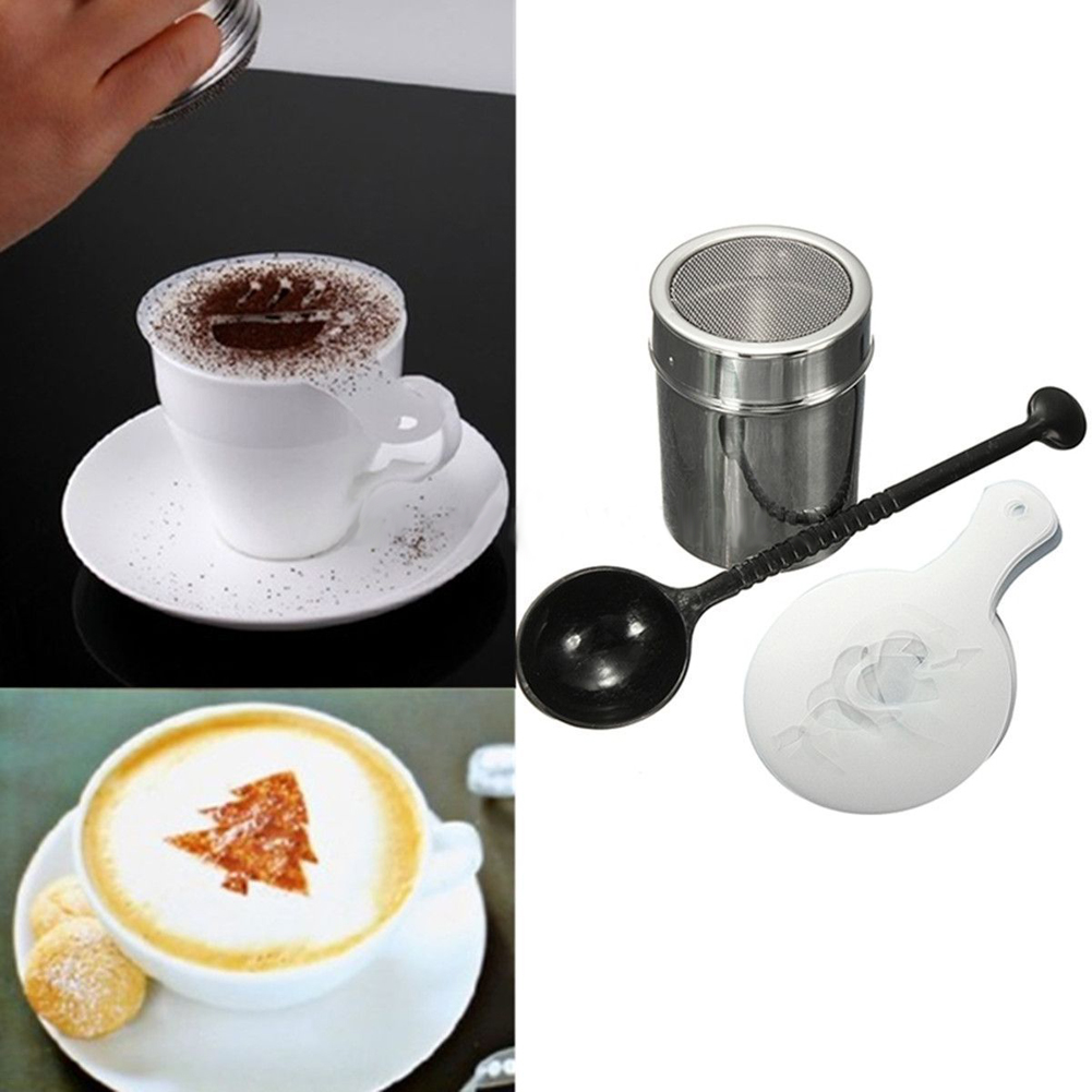 Stainless Steel Chocolate Sugar 16pcs Cappuccino Coffee Shaker Cocoa Powder  Cinnamon Dusting Tank Kitchen Filter Cooking Tool – THE VAULT COFFEEHOUSE  LLC