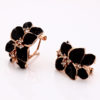 Fashion Rose Flower Enamel Jewelry Set Gold Color Black Painting Jewelry Sets for women - Image 5