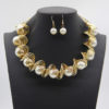 New Fashion Gold Silver Color Simulated pearl Earring Necklace Jewelry Sets / Bridal Wedding Party Accessories - Image 2