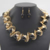 New Fashion Gold Silver Color Simulated pearl Earring Necklace Jewelry Sets / Bridal Wedding Party Accessories - Image 3