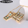 New Arrival gold Jewelry Sets Women Vintage Birthday Gift for Women Elegant Classic Enamel Sets (Necklace, Earring) - Image 3