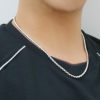 Stylish men's, 925 sterling silver necklace bracelet Jewelry Sets. width 5mm snake chain - Image 4