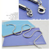 Stylish men's, 925 sterling silver necklace bracelet Jewelry Sets. width 5mm snake chain - Image 2