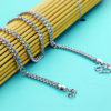 925 sterling silver men's necklace and bracelet, men's Jewelry Sets / width 4mm - Image 5