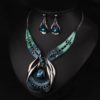 Turkish Turco Vintage Jewelry Set Big Water Drop Pendant Brincos Collar Necklace - Image 5